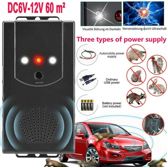 Acaigel Auto Suv Ultrasonic Under Hood Mice Rat Pest Repellent Mouse Repeller Universal