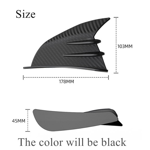 Acaigel Black Look Motorcycle Winglet Fairing Racing Wing Kit Spoiler Aerodynamic Spoiler Wing Kit