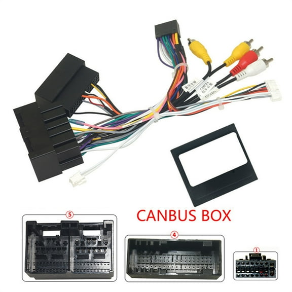 Acaigel Car 16pin Audio Wiring Harness with Canbus Box for Ford Focus Escape Ranger Aftermarket Stereo Installation Wire Adapter