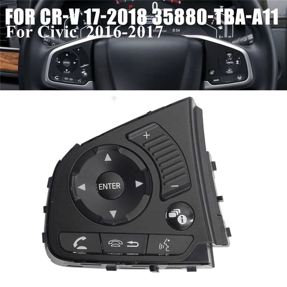Acaigel Car Interior Steering Wheel Audio Control For Honda 16-17 Civic 17-18 CR-V 35880-TBA-A11
