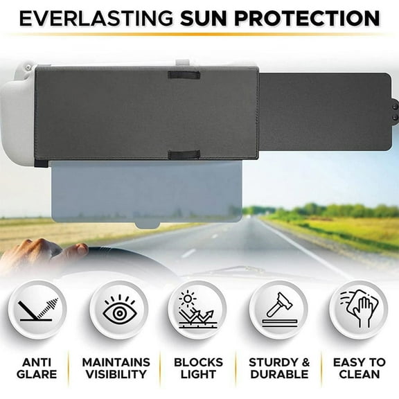 Acaigel Car Shade Sun Extend Visor Shield Anti Glare Extension Driving Universal