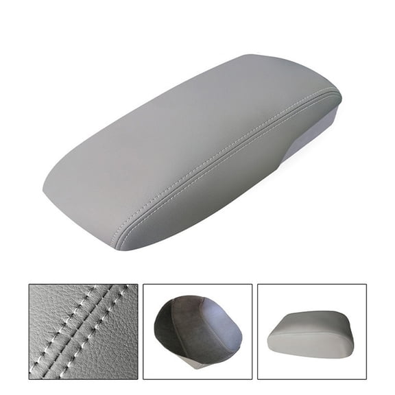 Acaigel Center Console Lid Armrest Leather Cover Trim Gray Fits For Toyota Camry 2007-2011