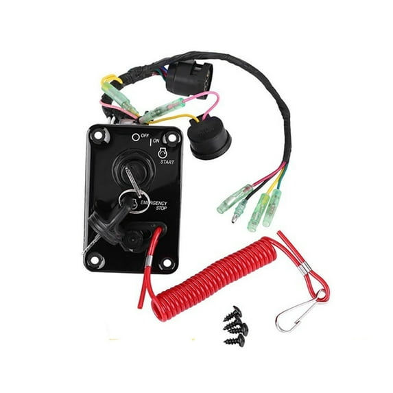 Acaigel Outboard Single Electric Key Switch Panel Set For Yamaha Outboard 704-82570-12-00