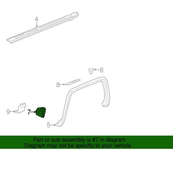 Acaigel Pick Up Box Deflector Mud Guard 84124453 Left Side For Gm 14-20 Chevrolet Silverado Lt