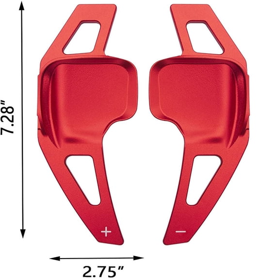 Acaigel Red Alloy Steering Wheel Paddle Shifter Extension Cover for Bmw