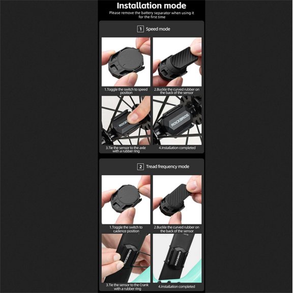 Acaigel Rockbros 2Pcs Bike Speed Cadence Sensor Bluetooth Ant+ Wireless Ip67 Waterproof