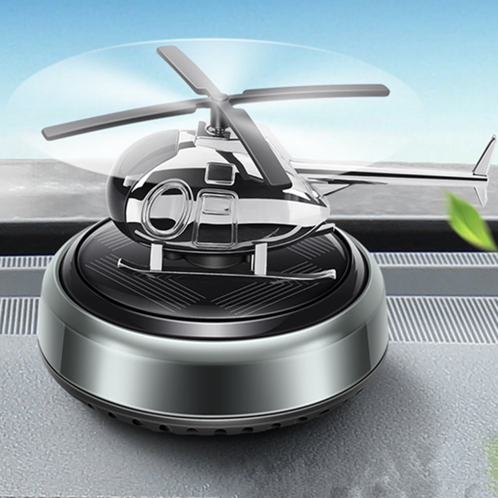 Acaigel Solar Powered Helicopter Air Freshener Car Airplane Fragrance Diffuser Ornament