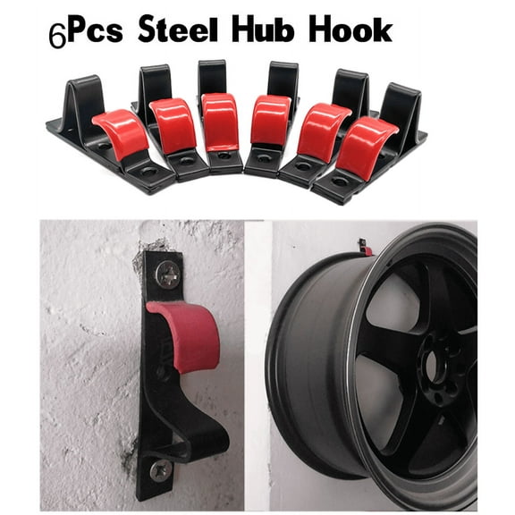 Acaigel Tire Wheel Hub Hook Wheel Shop Display Stand Metal Holder Rack Wall Mounted Racing Car Wheel Hub Hanging Boss Hook