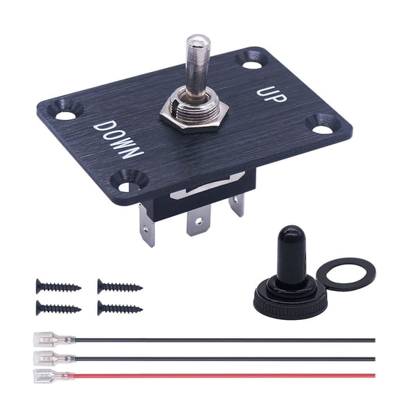 Acaigel Trim Tab Toggle Switch Panel 3-Way up down with Wire Harness and Bolts