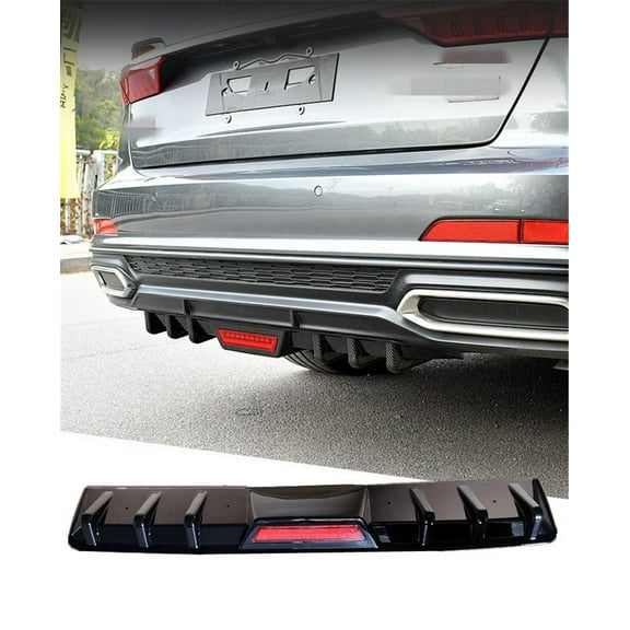Acaigel Universal For Car Rear Bumper Diffuser Lip Spoiler Canard Black Accessories Usa