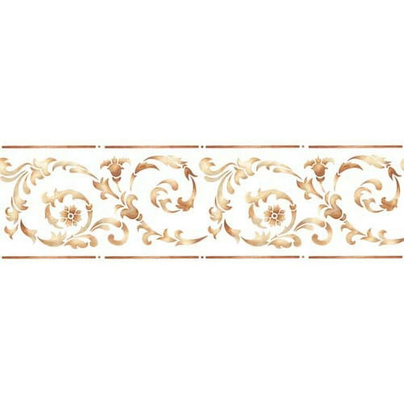 Acanthus Stripe Wall Stencil SKU #3611 by Designer Stencils