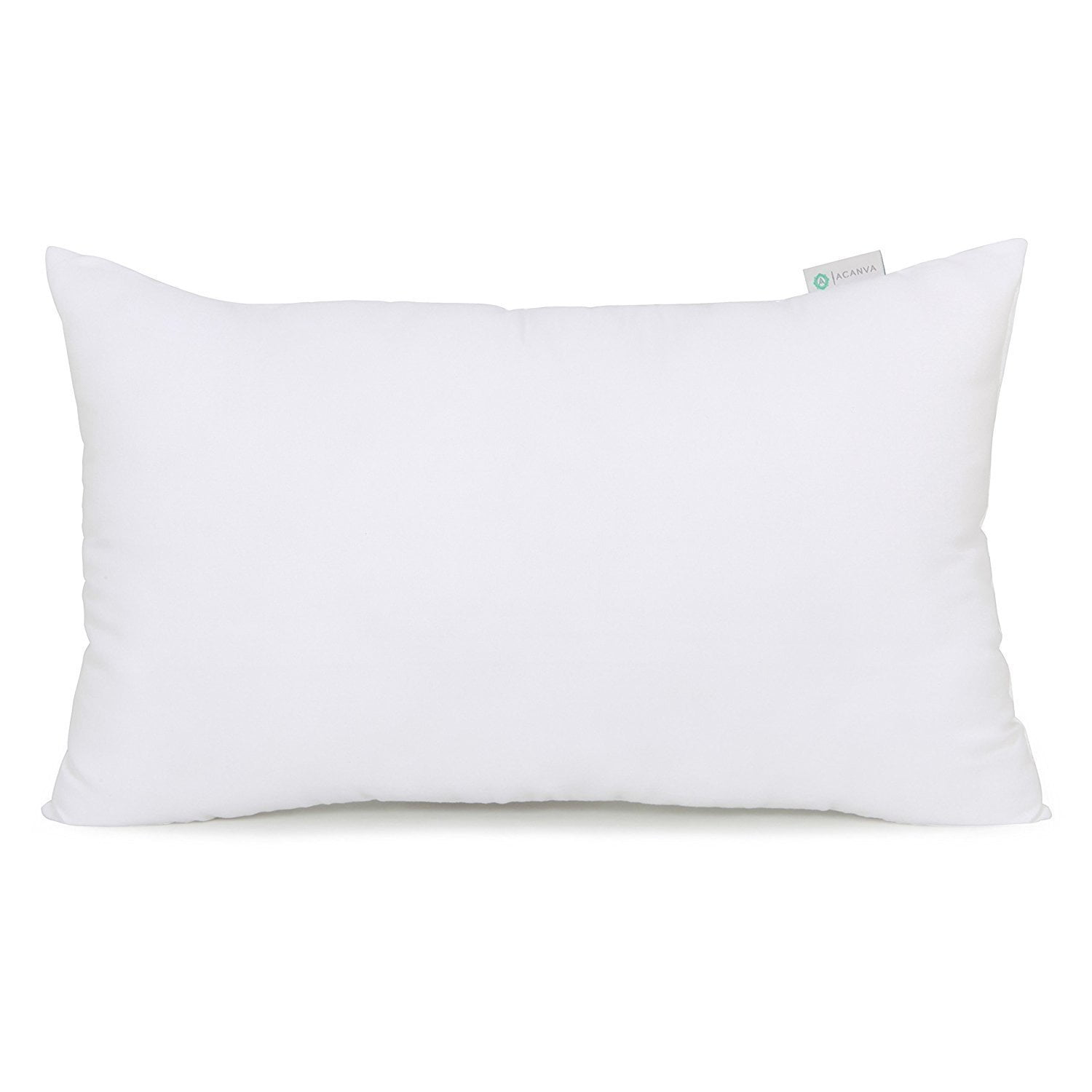Acanva Hypoallergenic Pillow Insert Form Cushion Sham, 12" L x 24" W, Oblong Rectangle