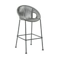 thumbnail image 1 of Acapulco 26" Indoor Outdoor Steel Bar Stool with Gray Rope, 1 of 12