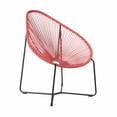 thumbnail image 1 of Acapulco Indoor Outdoor Steel Papasan Lounge Chair with Brick Red Rope, 1 of 11