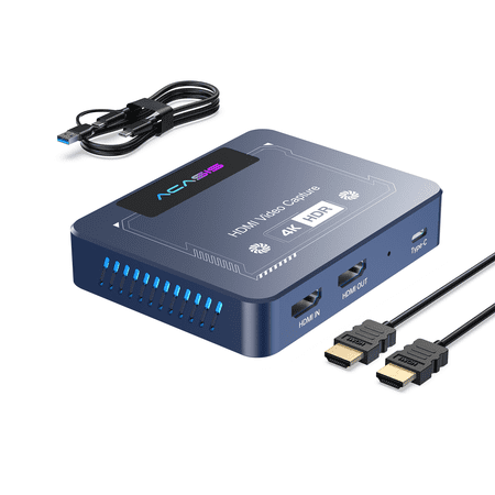 ACASIS VC-009Pro 4K HDMI Capture Card, 4K60 Pass-Through, 4K30 Capture, 2K144 & 1080P120, HDR/VRR, HDMI 2.0 Loop-Out, USB 3.2, Audio, Cooling Fan