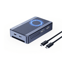 Acasis 6-in-1 40Gbps M.2 NVME SSD Enclosure & Docking Station DP 8K60Hz Compatible with Thunderbolt 3/4,TBU405Plus