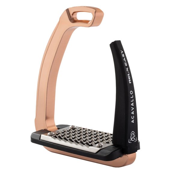 Acavallo Rel-X Easy Stirrups, One Size, Rose Gold, Set of 2