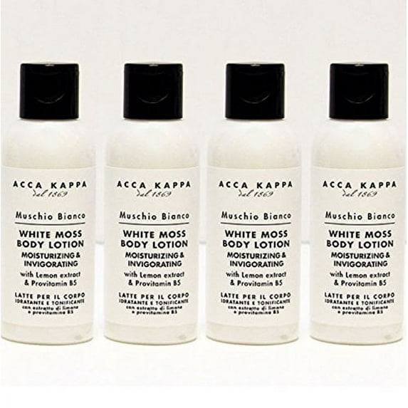 Acca Kappa White Moss Body Lotion 75 ml Travel Bottles - Set of 4
