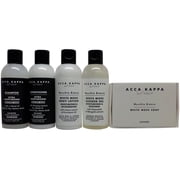 Acca Kappa White Moss Travel Set Shampoo, Conditioner, Lotion, Shower Gel, Soap