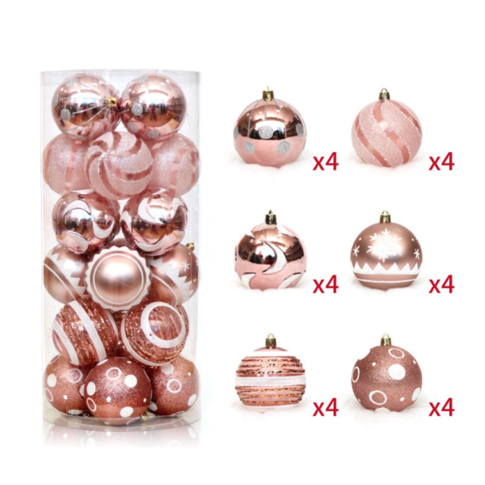 Accaprate Christmas Hangs Pack Of 24 Christmas Balls Tree Decoration