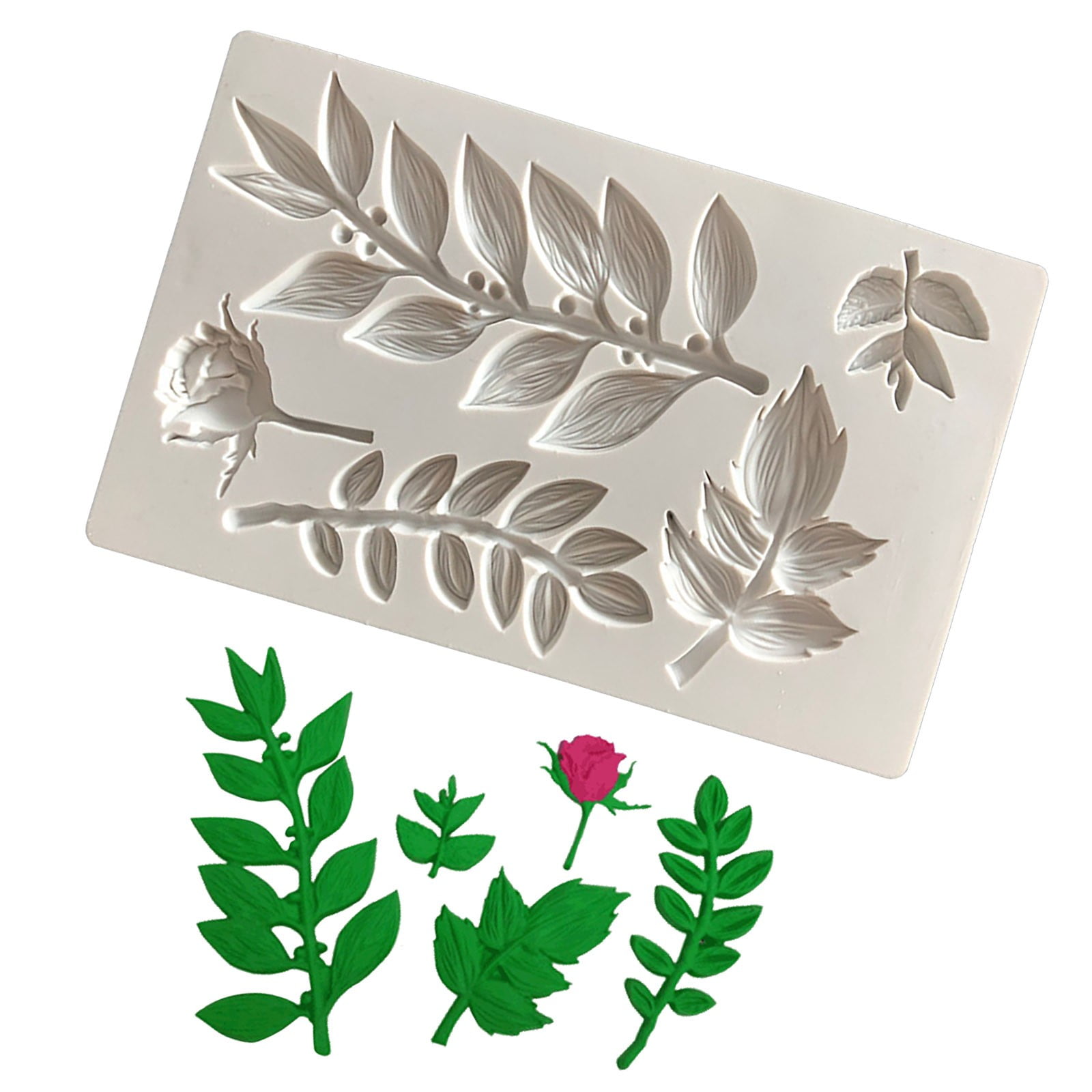 Accaprate Christmas Molds for Baking Christmas Branch Flower Vine Rose