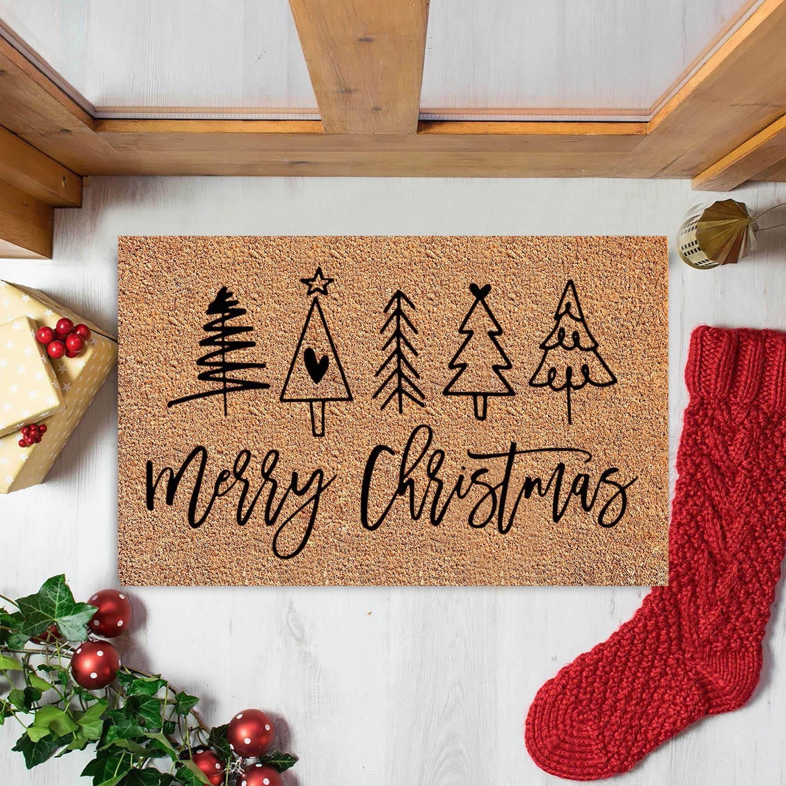 Accaprate Holiday Area Rug Christmas Decoration Door Mat Bathroom