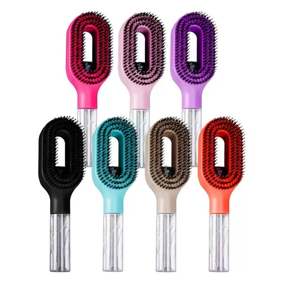 Accassios Massage Hair Brush ,Steam Brushs for Hair, Steam Hair Straightener, Detangling Steam Brush for Short Hair, Reduce Frizz, Nourishes Hairs, Anti-Static