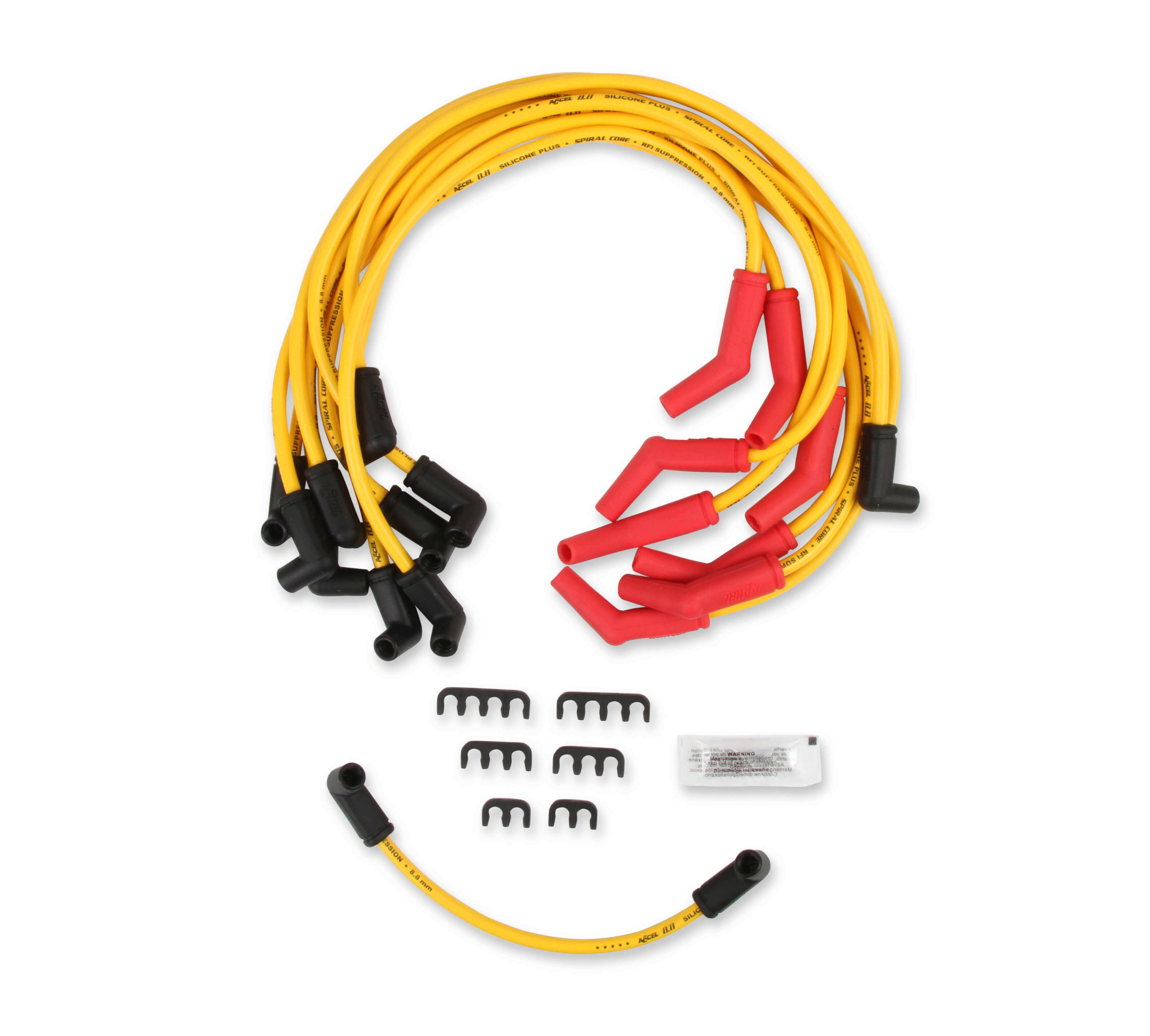Accel 8854ACC Spark Plug Wire Set 8.8mm Yellow Red/Black Boots