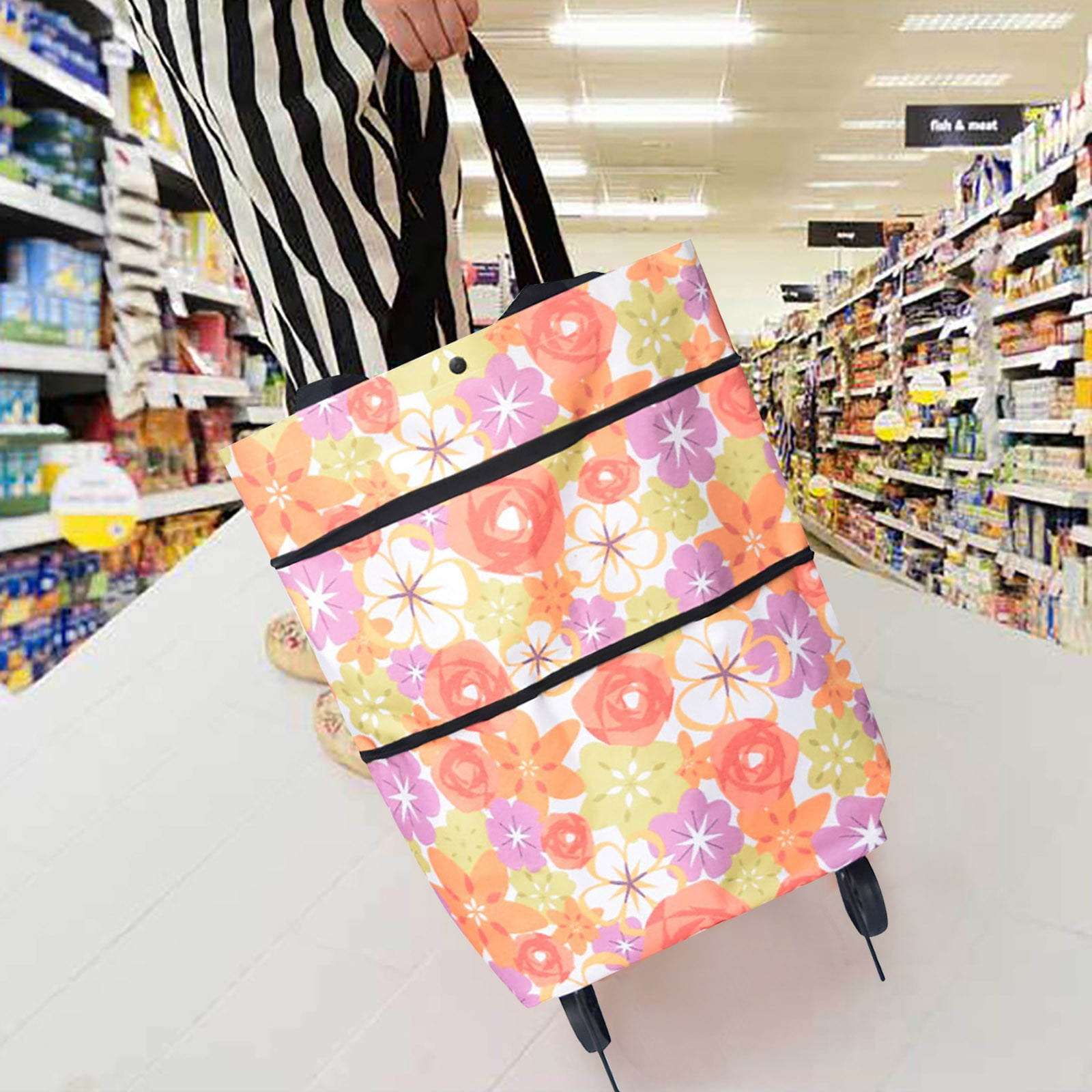 Accelerateh Bag 2 In 1 Shopping Bag Folding Green Bag Portable Foldable