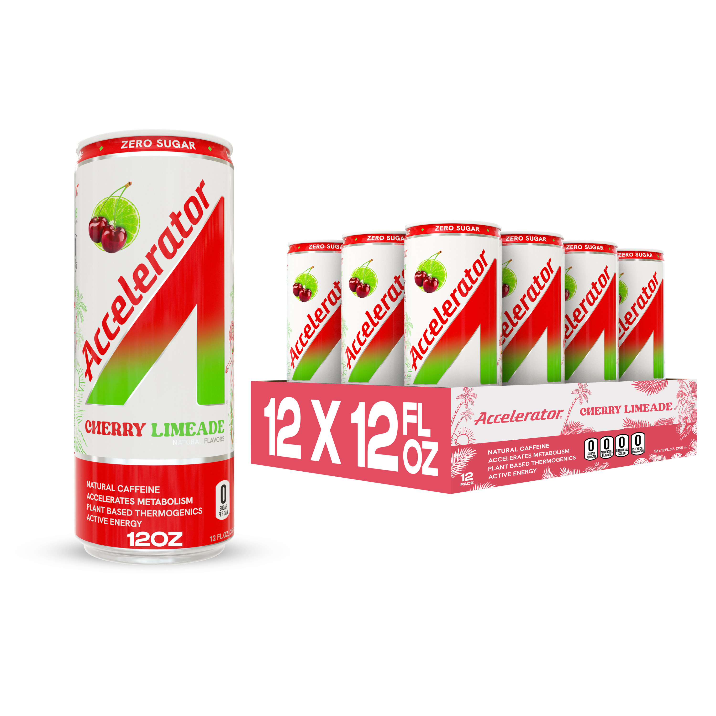 Accelerator Cherry Limeade Energy Drink, 12 fl oz can LS12