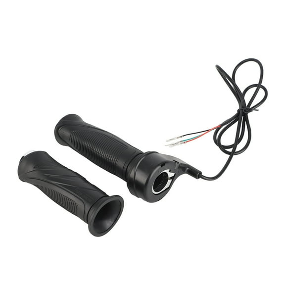 Accelerator Handlebar, Throttle Grip 2PCS Universal Rubber ABS with Cable for 12V 24V 36V 48V Electric Scooter ATV
