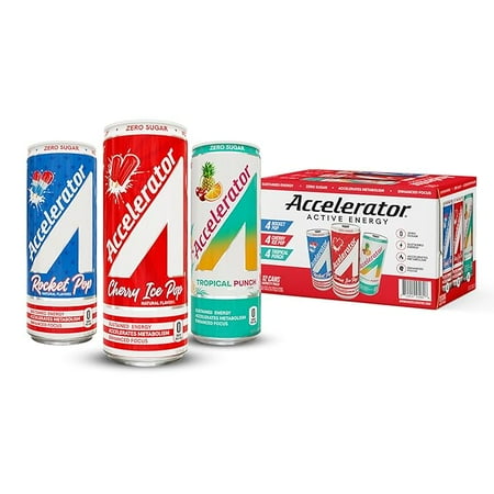 Accelerator Variety Pack Energy Drink, 12 pack, 12 fl oz cans