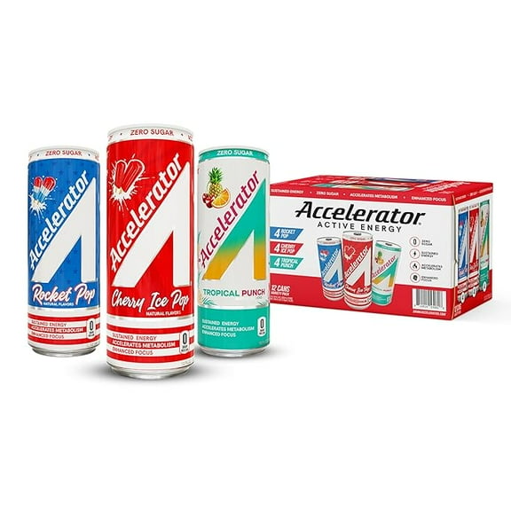 Accelerator Variety Pack Energy Drink, 12 pack, 12 fl oz cans