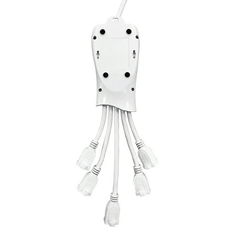 Accell - Power Flexible Surge Protector and Power Conditioner - White