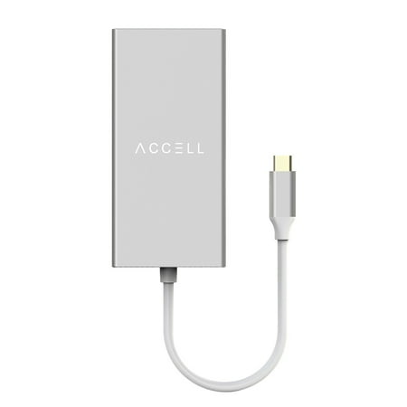 Accell - Air USB-C 4K Driver-Less Docking Station - Silver
