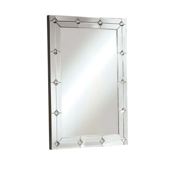 Accent 32"x47" Mirror, Mirrored & Faux Rhinestones