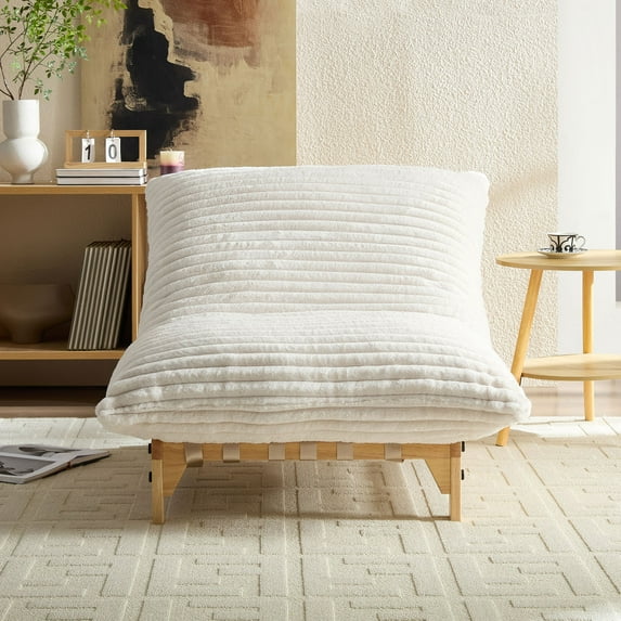Accent Armless Lazy Sofa, Casual Single Sofa, Corduroy Fabric, For Living Room And Bedroom