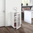 thumbnail image 1 of Accent Buffet Storage Cabinet with Glass Door for Living Room, Kitchen, Office, and Entryway - White, 1 of 9