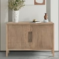 thumbnail image 1 of Accent Cabinet with 2 Doors, Modern Storage Cabinet Furniture, Wood Buffet Sideboard with Adjustable Shelves, Atumon Cabinet for Kitchen Living Room Entryway Hallway, 47.2"Lx17.7"Wx33.5"H, Beige, 1 of 10