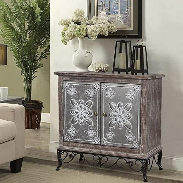 Accent with 2 Doors and Shelves for Living Room Bedroom Kitchen