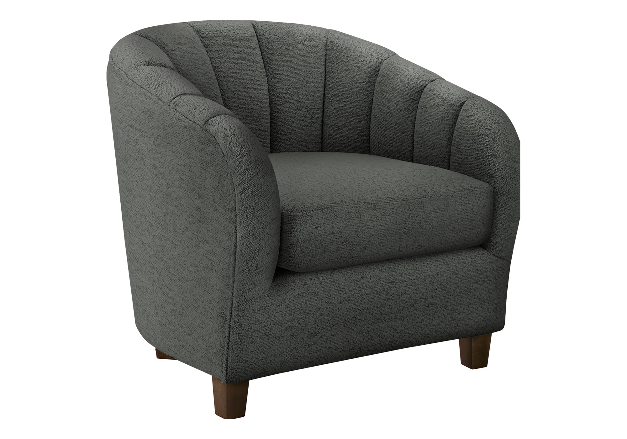 Monarch Specialties - I 8092 Accent Chair, 31"H, Upholstered, Bedroom, Dark Grey Fabric, Contemporary