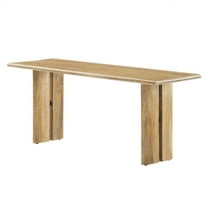 Accent Chair Bench, Brown Oak, Wood, Living Kitchen Cafe Bistro Hospitality Restaurant, Modern Contemporary HB34726