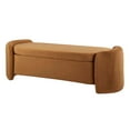 thumbnail image 1 of Accent Chair Bench, Brown, Velvet, Living Kitchen Cafe Bistro Hospitality Restaurant, Modern Contemporary Boutique HB34371, 1 of 8