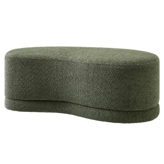 Accent Chair Bench, Green, Fabric, Living Room Lounge Cafe Lobby Hospitality Restaurant, Modern Contemporary HB36717