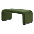 thumbnail image 1 of Accent Chair Bench Ottoman, Green, Velvet, Living Kitchen Cafe Bistro Hospitality Restaurant, Modern Contemporary Boutique HB36453, 1 of 10