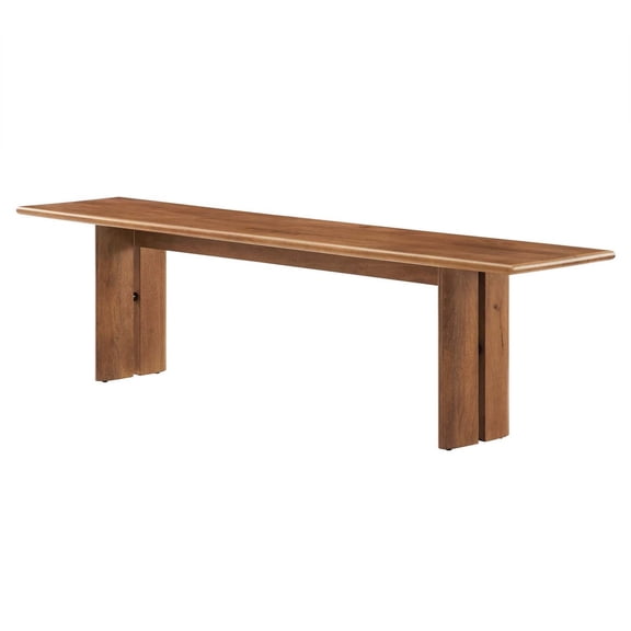 Accent Chair Bench, Walnut, Wood, Living Kitchen Cafe Bistro Hospitality Restaurant, Modern Contemporary HB34731