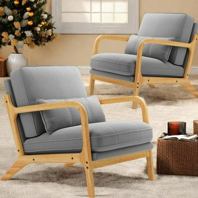 Lofka Dark Gray Fabric Swivel Rocking Recliner Glider Chair for Living
