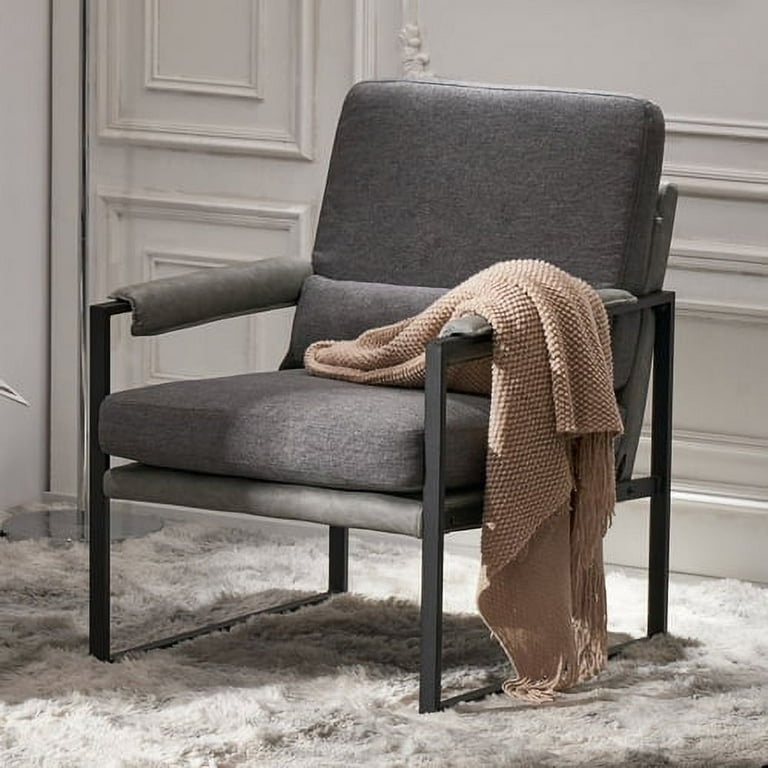 Accent Chair Comfy Reading Armchair Mid Century Modern Arm Chair