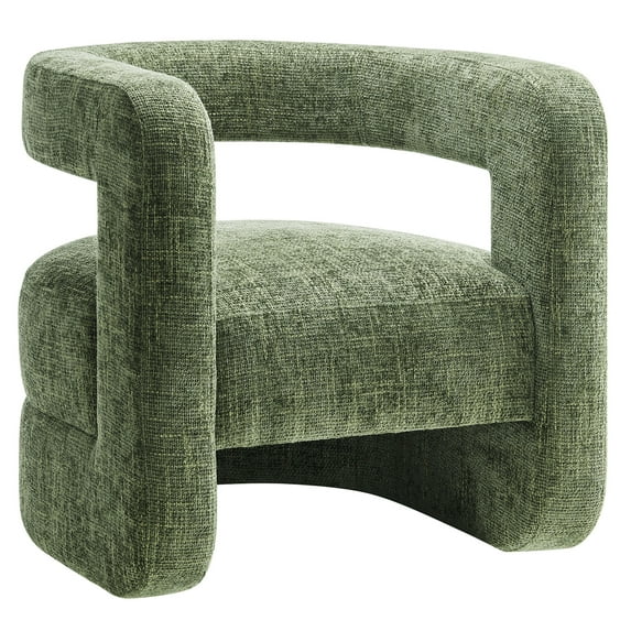 Accent Chair, Green, Fabric, Living Room Lounge Cafe Lobby Hospitality Restaurant, Modern Contemporary, HB37370