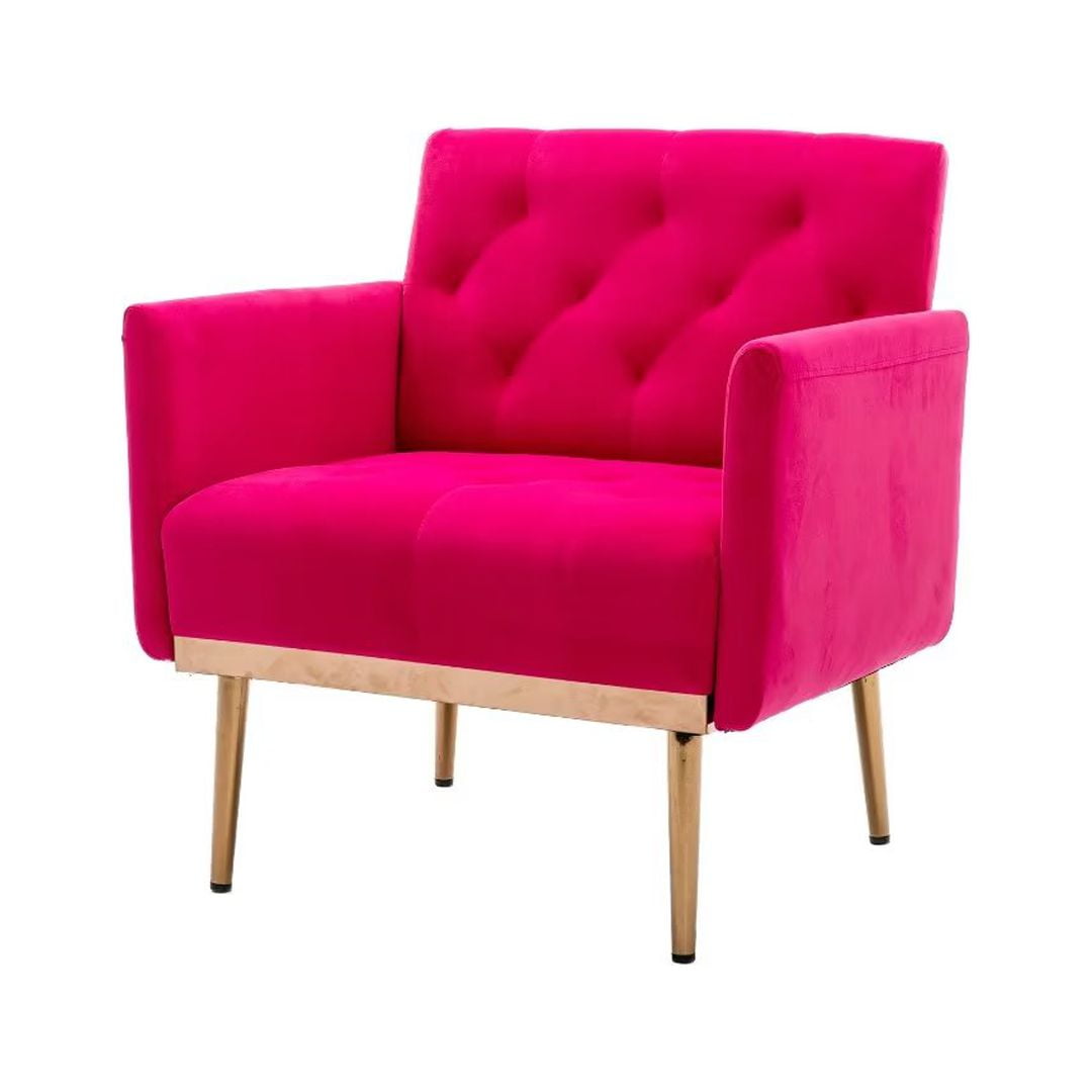 Accent Chair, MidCentury Modern Tufted Upholstered Lounge Chair